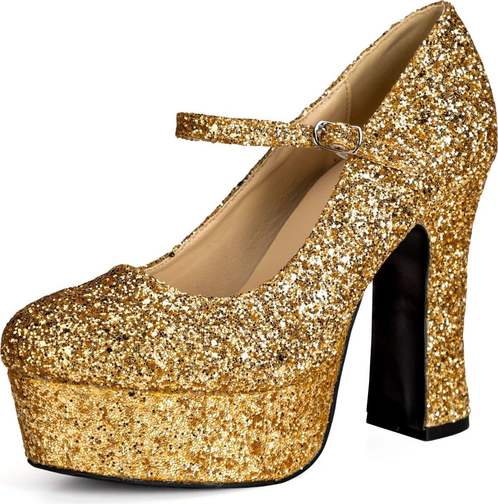 Plateau Schuhe glitter-gold Schuhgröße: 41