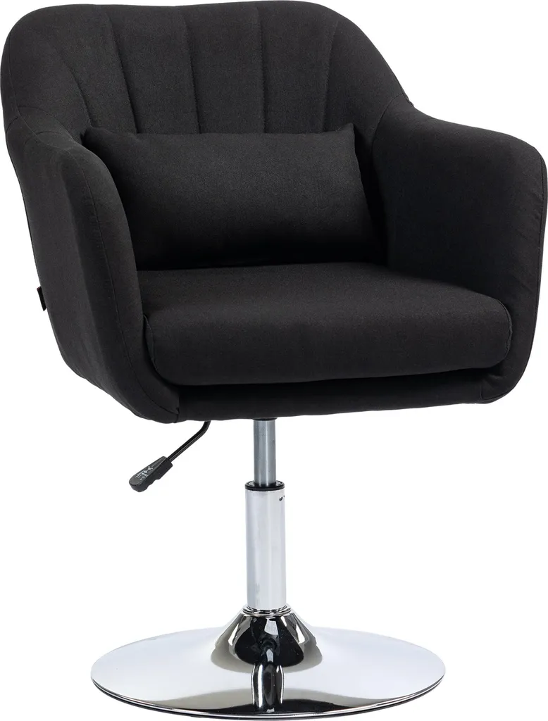 Siège de bureau ergonomique noir réglable en hauteur à vérin à gaz