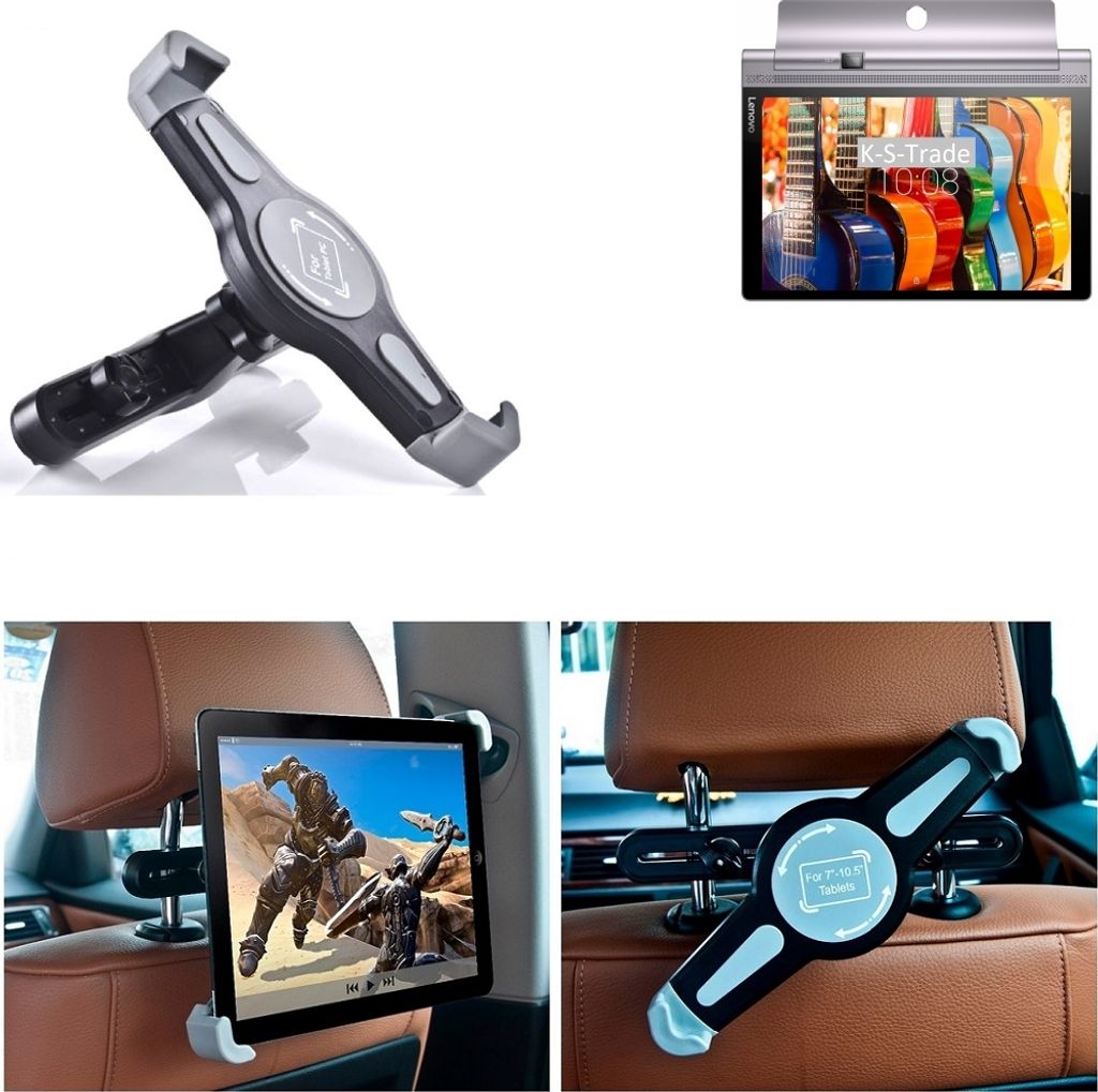 K-S-Trade Tablethalterung kompatibel mit Lenovo Yoga Tab 3 Pro 10 KFZ Kopfstützen Halterung 360° Auto Sitzhalterung Headrest Holder Halter Tablet PC