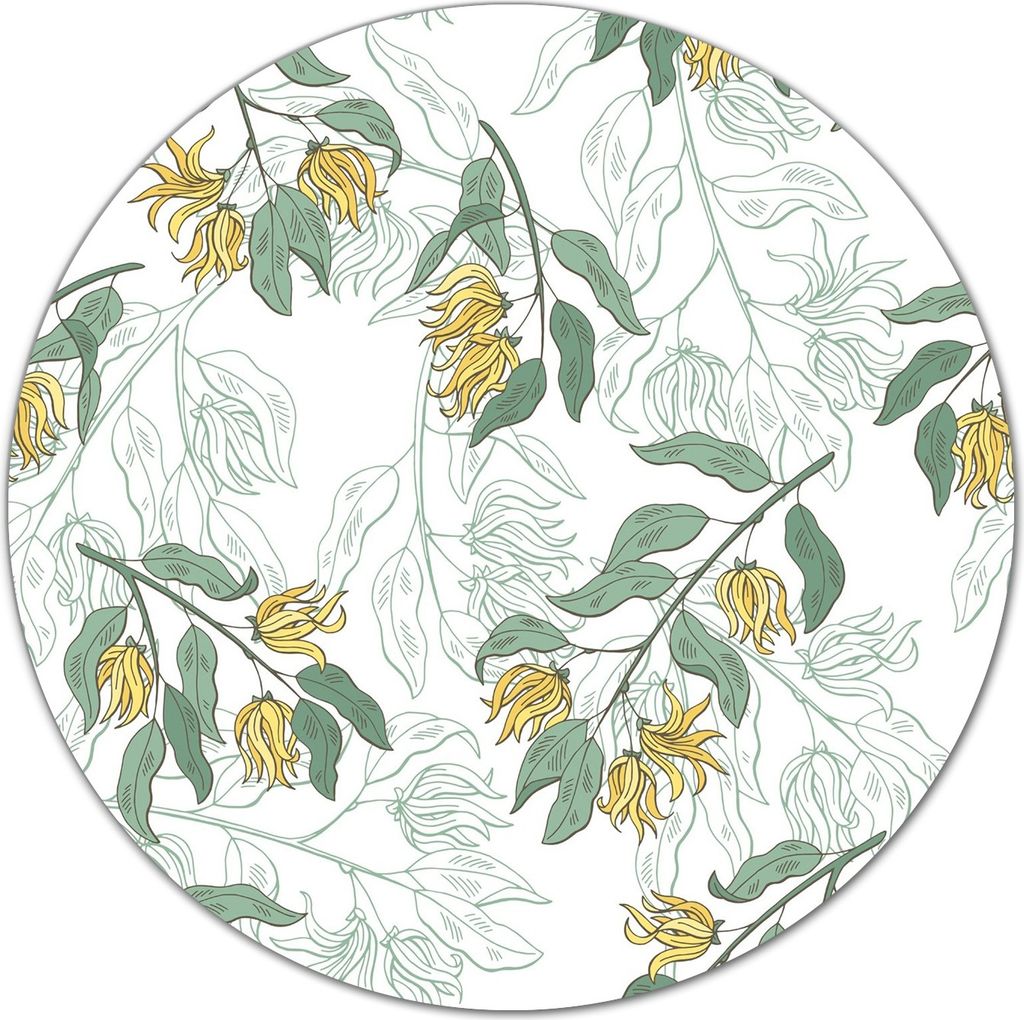 Glas-Herdabdeckplatte Glaskeramikkochfeld-Abdeckung Schneideplatten - 40 cm - Canaga Blatt Blumen