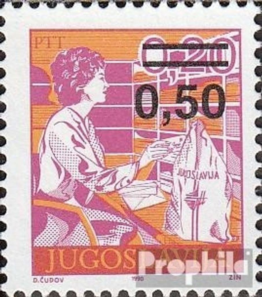 Briefmarken Jugoslawien 1990 Mi 2437A (kompl.Ausg.) postfrisch Freimarke