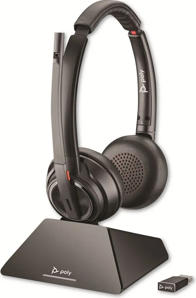 Poly Savi 8220 UC Casque sans fil 209215-02 Noir avec réduction active