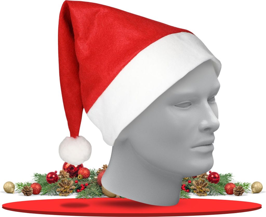 Weihnachtsmütze für Erwachsene & Kinder - perfekte Nikolausmütze zur Weihnachtszeit - Wichtelmütze als Partyzubehör für Weihnachtsfeier in de...