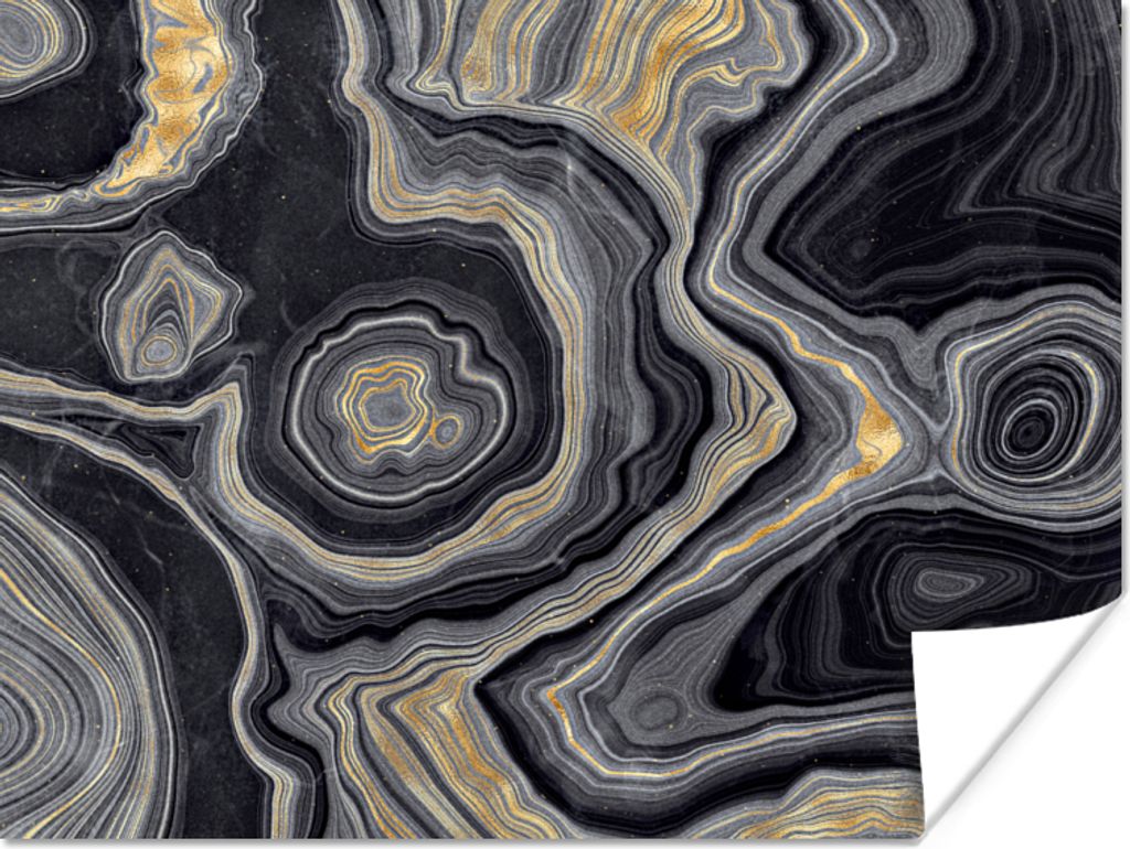 MuchoWow Poster Edelsteine - Geode Stein - Achat 80x60 cm - Kunst für zu Hause