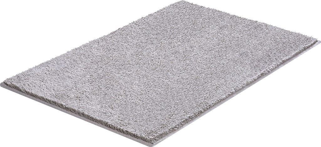 Grund Badteppich MARLA - 100% Baumwolle, Farbe:Grau, Größe:80x140 cm