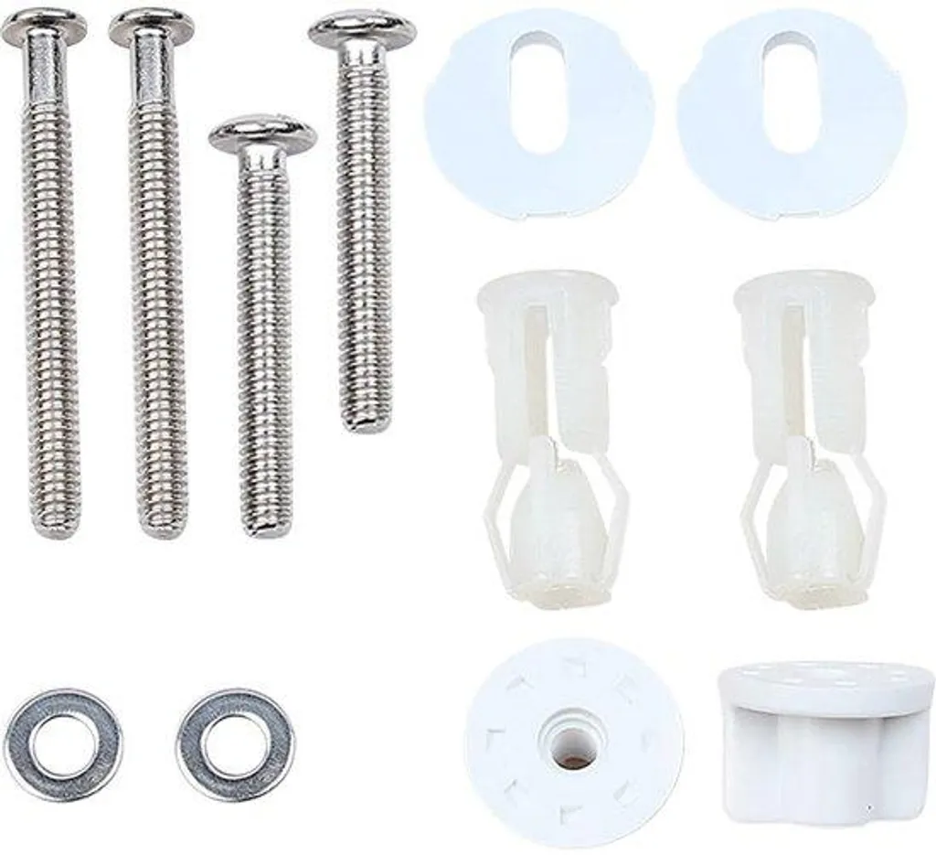 Fixations abattant WC universelles en acier inoxydable - Kit de 2 pièces