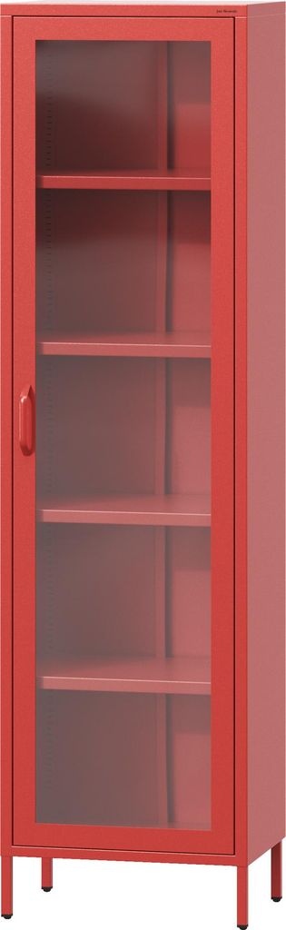 Vitrinenschrank Bücherschrank mit 4 Fachböden Vitrine Produktbild 