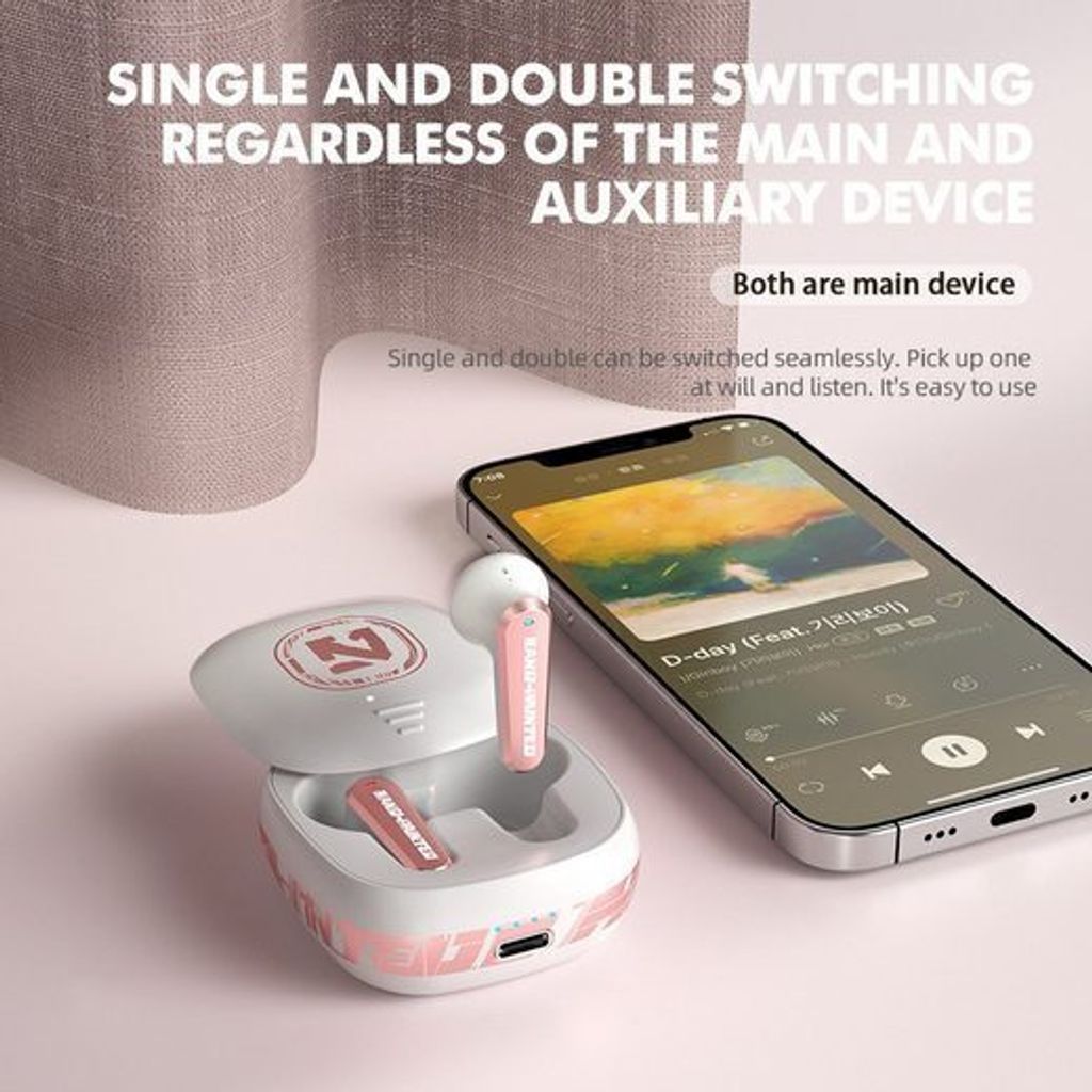 OKWISH Kopfhörer Bluetooth 5.2 TWS Wireless Kabellos In-Ear True Wireless Earbuds Tragbare Ladehülle Stereo Headset mit Mikrofon für Android iPh...