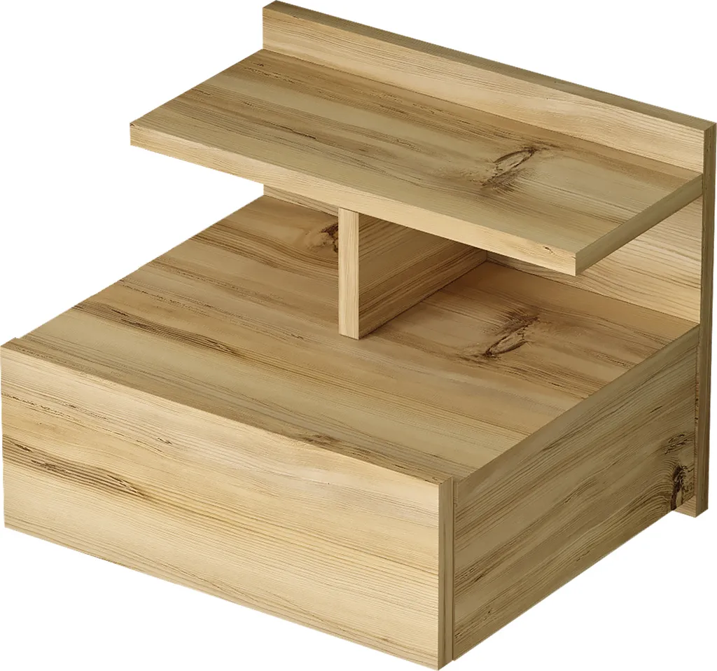 Table de Chevet Murale pour Petit Espace - Étagère de Nuit en Chêne
