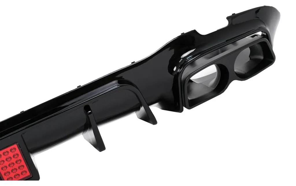 Diffuseur Noir Brillant Mercedes W213 Sport Line 2016-2019 Echappements