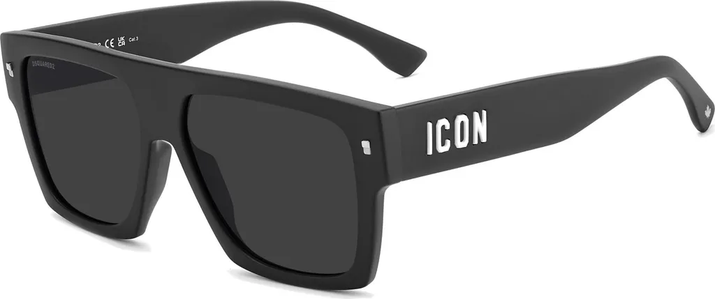 Dsquared2 ICON 0030/S Lunettes de soleil homme anti-éblouissement Noir Mat