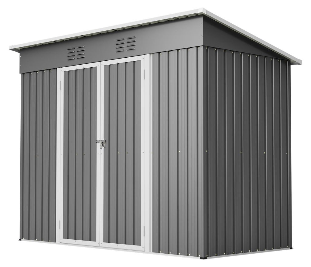 ELANDEPOT Abri de jardin 242 × 126 × 182 cm gris rangement Image du produit 