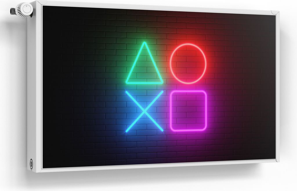DEQORI Magnetmatte Heizung beschreibbar 100x60 cm 'Playstation Elemente' Magnetfolie