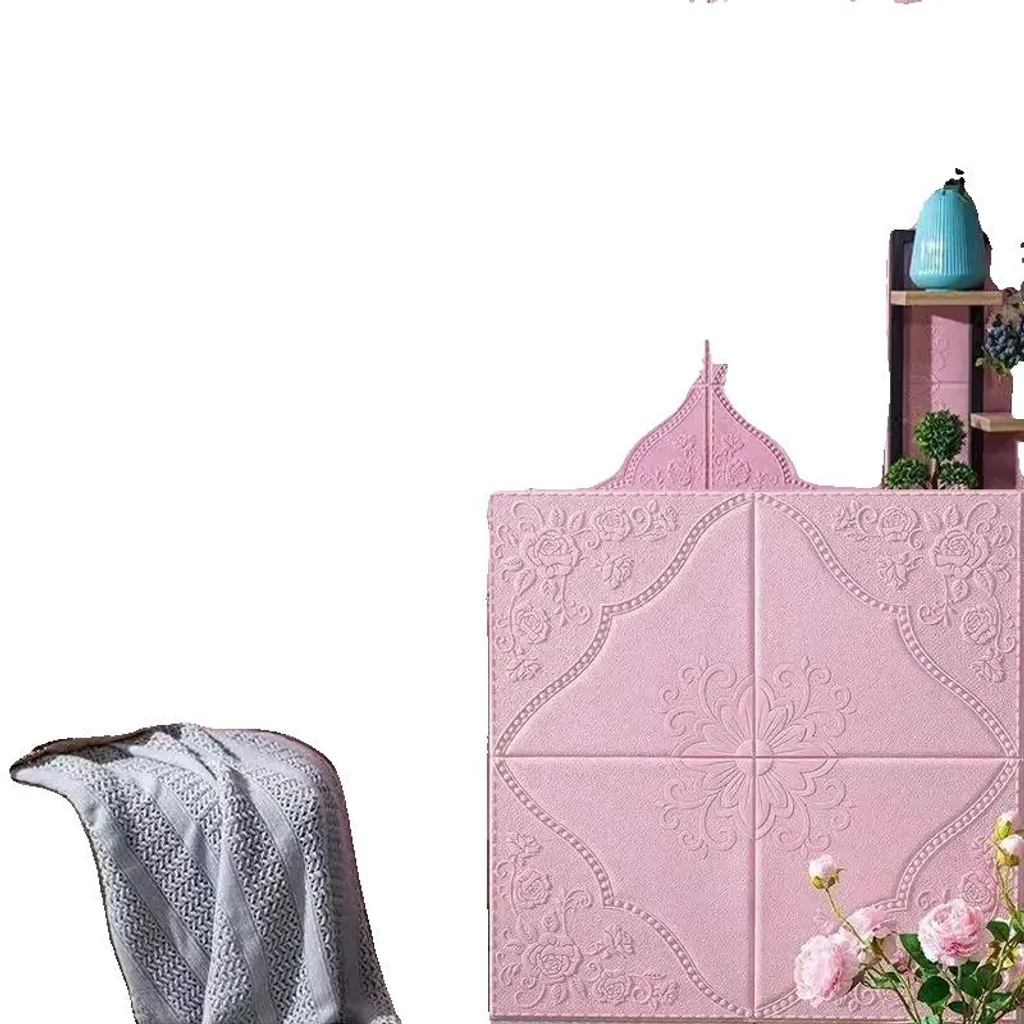 Rénovez vos murs facilement avec ce papier peint 3D rose - 20 stickers