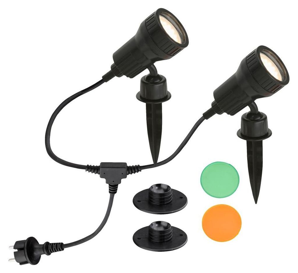 LED double spot d'extérieur BRILONER LEUCHTEN TERRA, 3 W, Image du produit 