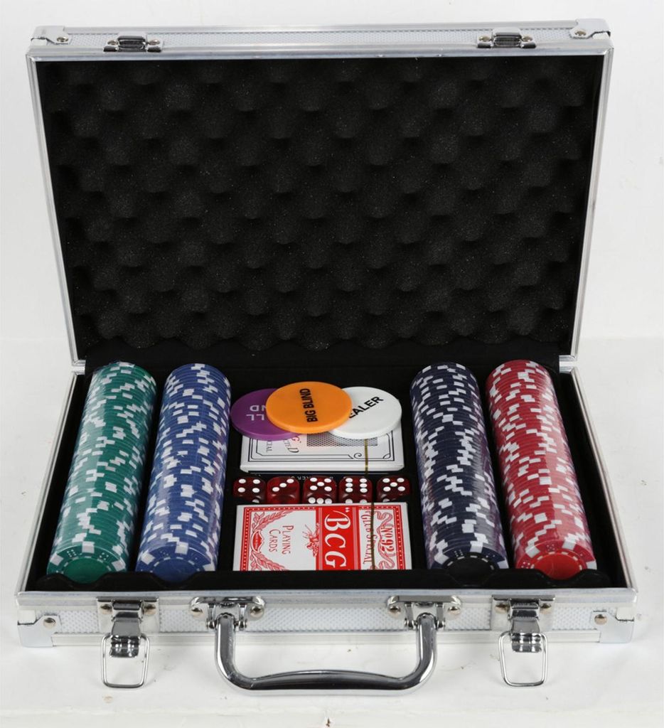 6x Pokerkoffer mit 200 Chips je Koffer Aluminium Koffer Pokerset Casino Spiel Chips Set für Pokerabend Turnier Verein