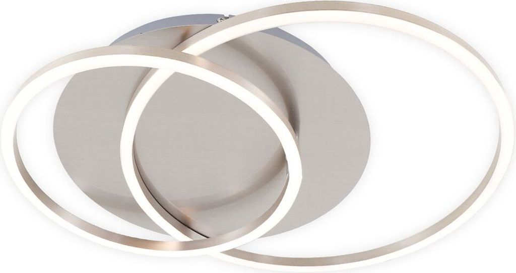 BRILONER FRAME LED Deckenleuchte, in Stufen dimmbar, Schwenkbar, Warmweißes Licht, Memoryfunktion, matt-nickel, 51,5 x 39,5 x 8 cm
