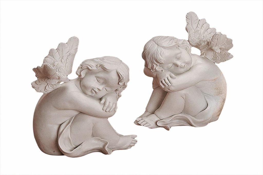 Dekorationsfiguren Engel, sitzend, 2er Set, je 14 cm breit, Produktbild 