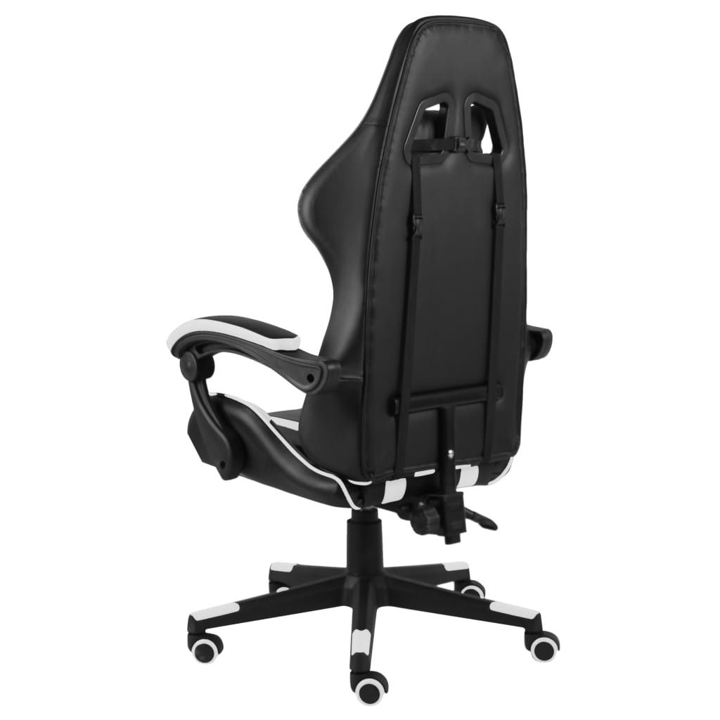 "Winter Sale" Bürostühle - Weiß Gaming-Stuhl Schwarz und Weiß Kunstleder DE9374541