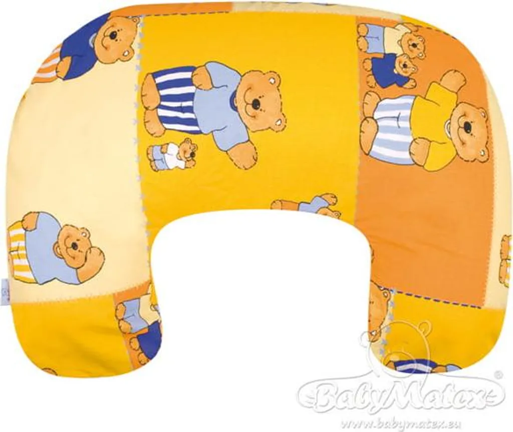 Coussin d'Allaitement Croissant MiniRELAX 140 cm Ourson Jaune Coton