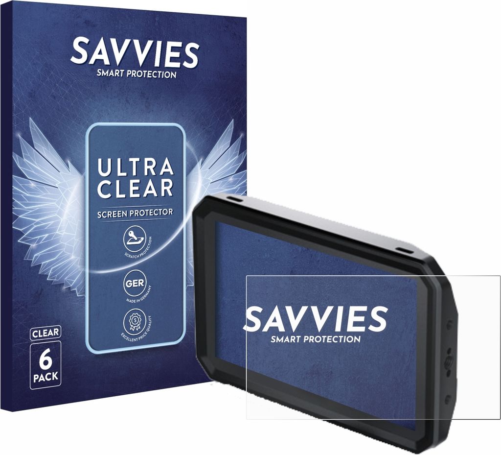 6x Für Blackmagic Design Pyxis Monitor 5" Schutzfolie Savvies Displayschutz Display Schutz Folie Klar Transparent