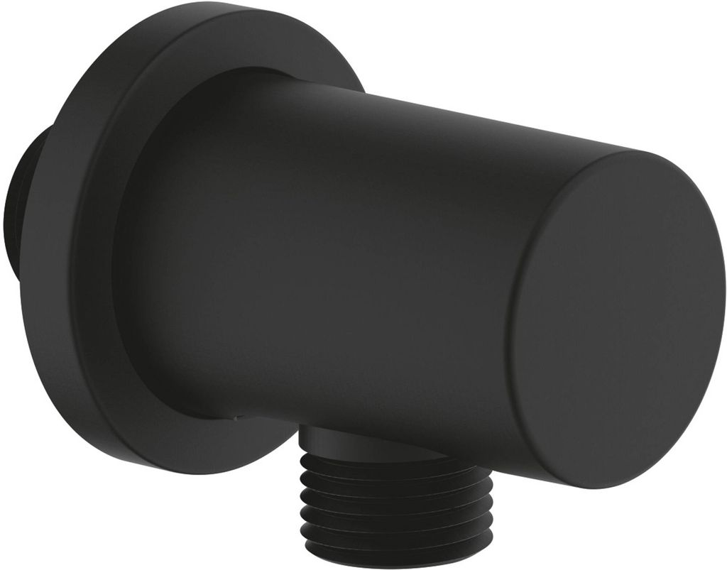 Wandanschlussbogen Rainshower 22118 runde Rosette phantom black