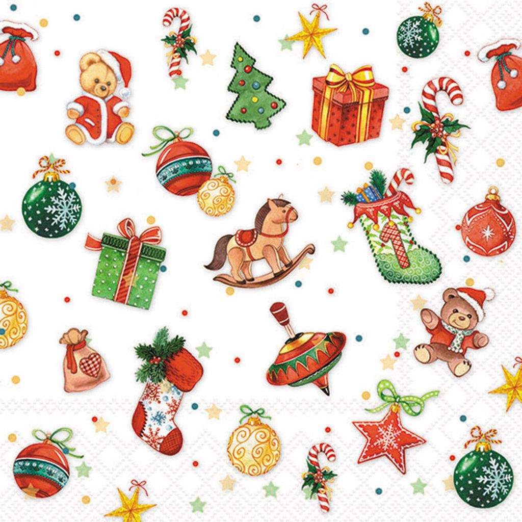 Hochwertige Papierservietten mit Weihnachtsmotiv