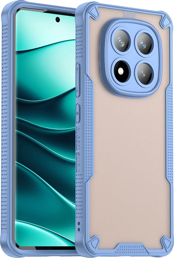Schutzhülle für Xiaomi Redmi Note 14 Pro+ 5G, transluzente matte Rückseite, TPU Bumper Case Blau