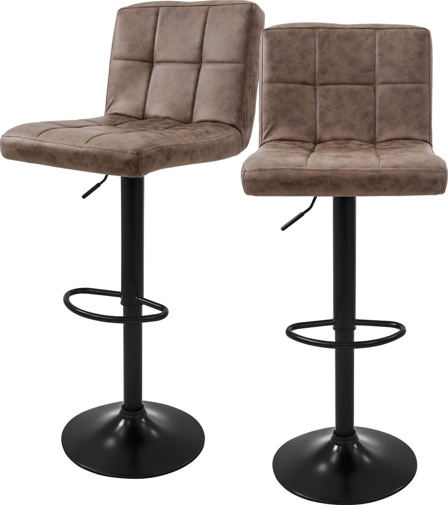 ML-Design 2er Set Barhocker Tresenhocker 360° drehbar, Produktbild 