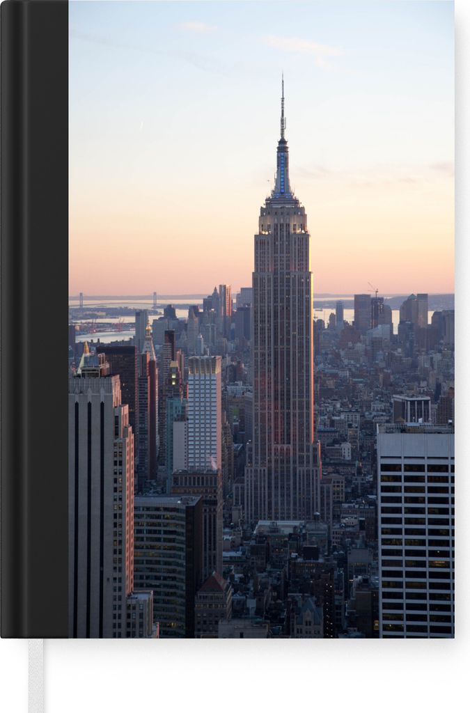 MuchoWow Notizbuch Tagebuch Haushaltsbuch Notebook A5 USA - New York - Gebäude - Notizblock - Notizheft - Notebook - Schreibblock - Papier