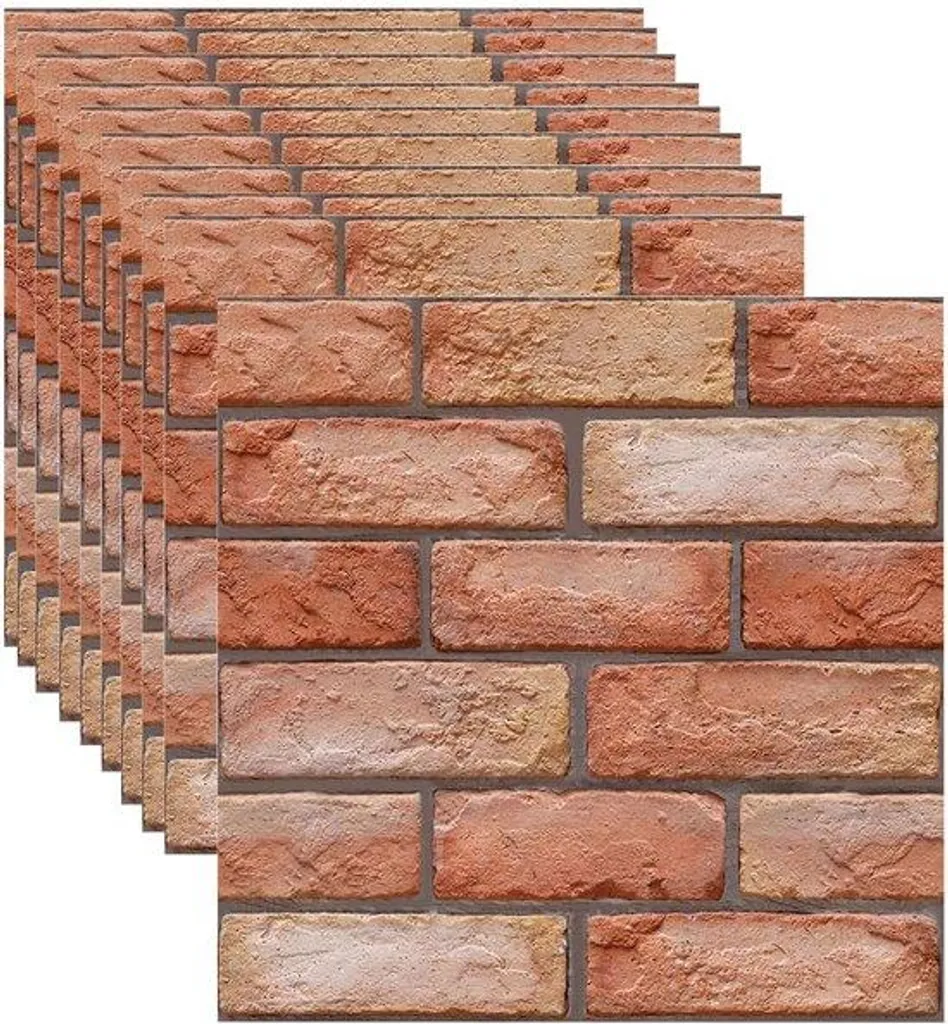 Dalle murale aspect béton étanche en mousse PE autocollante 30 cm