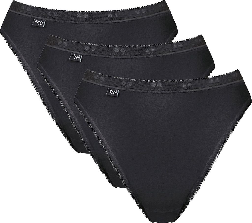 sloggi Damen Tai-Slip 3-Pack Basic+ 3P - BLACK - Größe 48