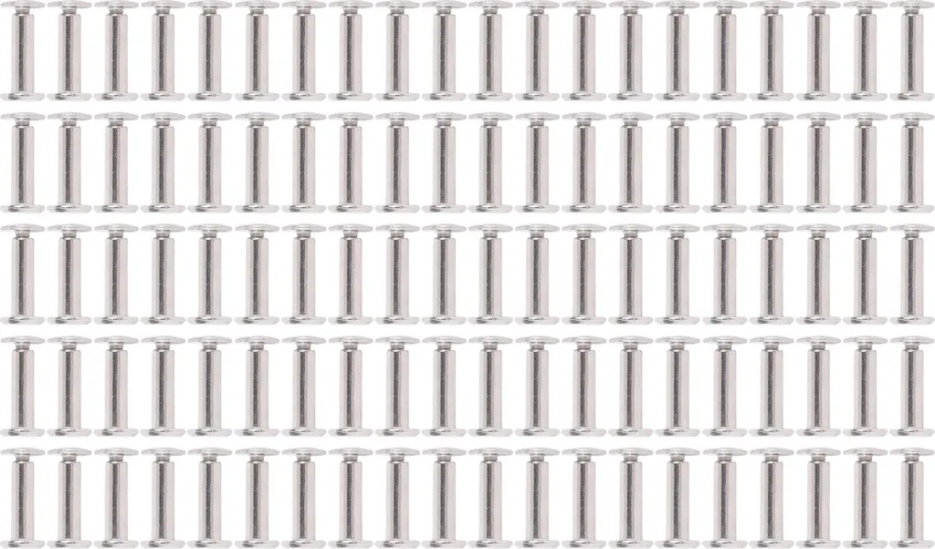 100 Rivetti M2.5 Acciaio Inox per Pelletteria e Artigianato 3.5x12x7mm