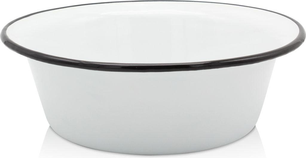 Karl Krüger 101241 Schüssel emailliert, weiß, Ø 24 cm