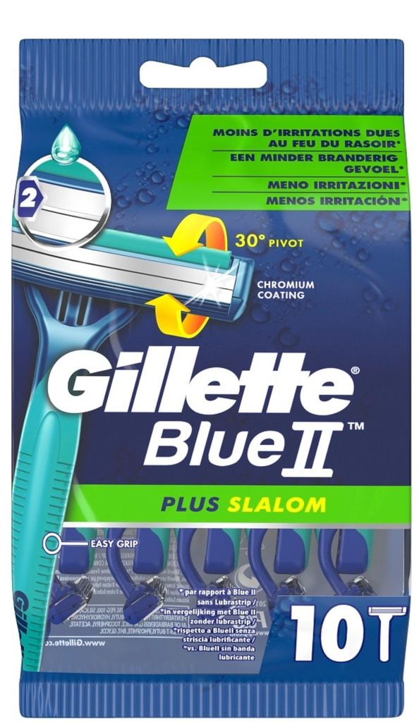 Gillette Blue ll 10 Plus Slalom wegwerpscheermesjes Image du produit 