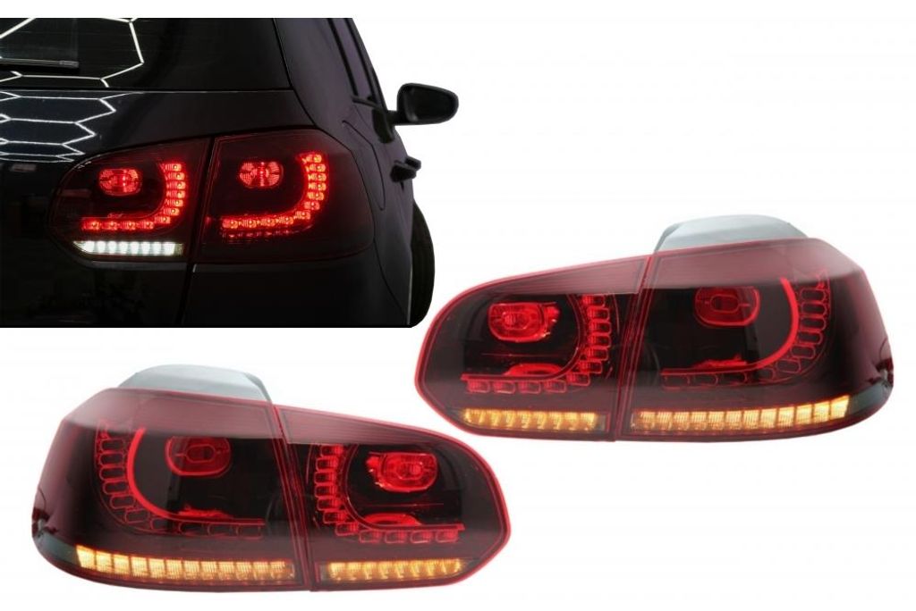 Fanali posteriori a LED per VW Golf 6 VI 08-13 R20 Look Red Immagine del prodotto 