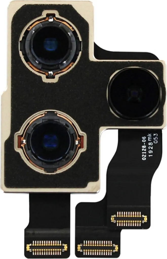 Caméra iPhone 11 Pro Max Triple Capteur Noir avec Nappe Flex Intégrée
