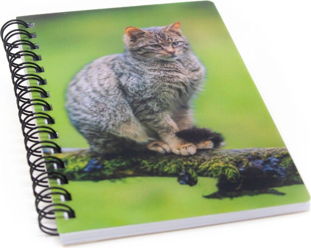 3D Notizbuch - Wildkatze - klein