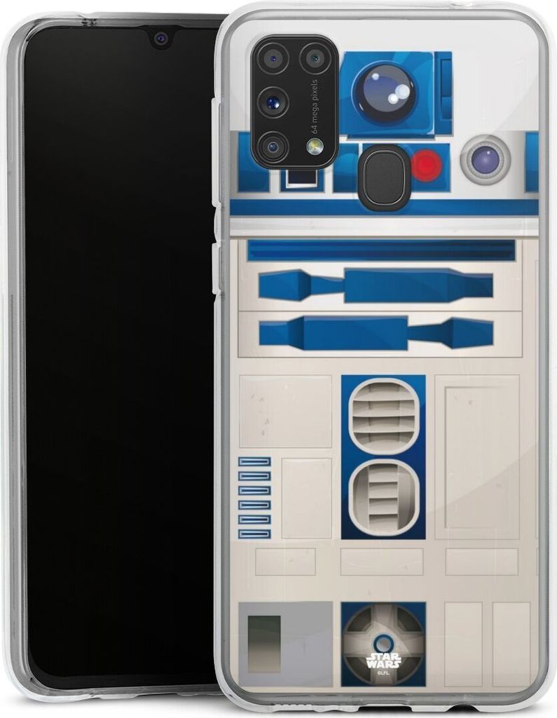 DeinDesign Handyhülle für Samsung Galaxy M31 Silikon Hülle Case Smartphone Schutzhülle Fanartikel Star Wars R2D2