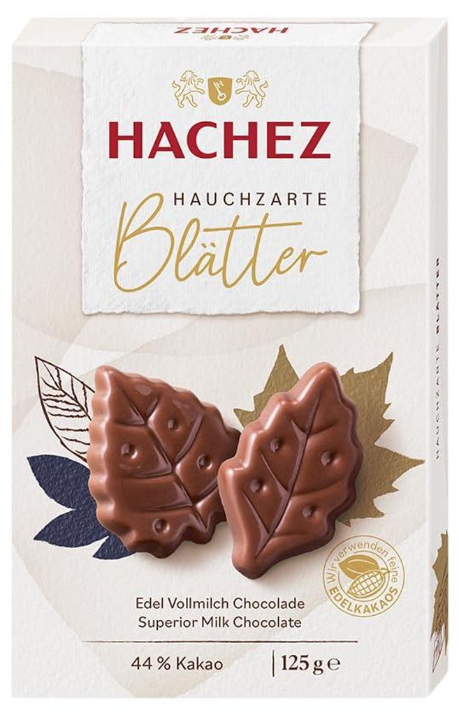 Hachez Foglie Delicate Cioccolato al Latte Fine Confezione Immagine del prodotto 