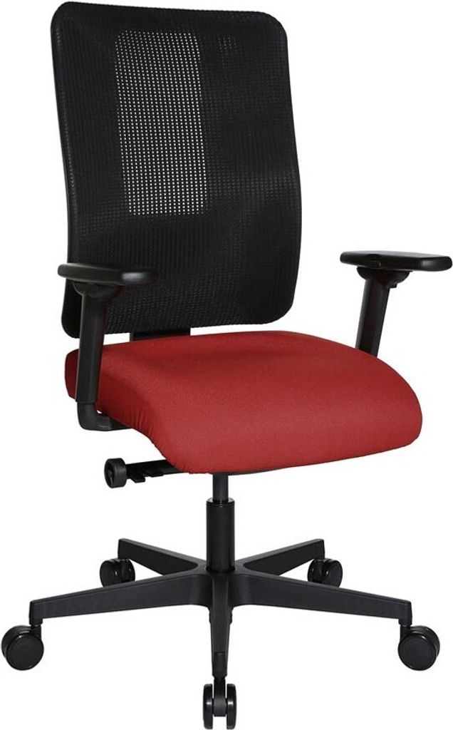 Topstar Bürostuhl Sitness Open X (N) Deluxe, OX300TW2 T210 burgundrot, schwarz, schwarz Stoff