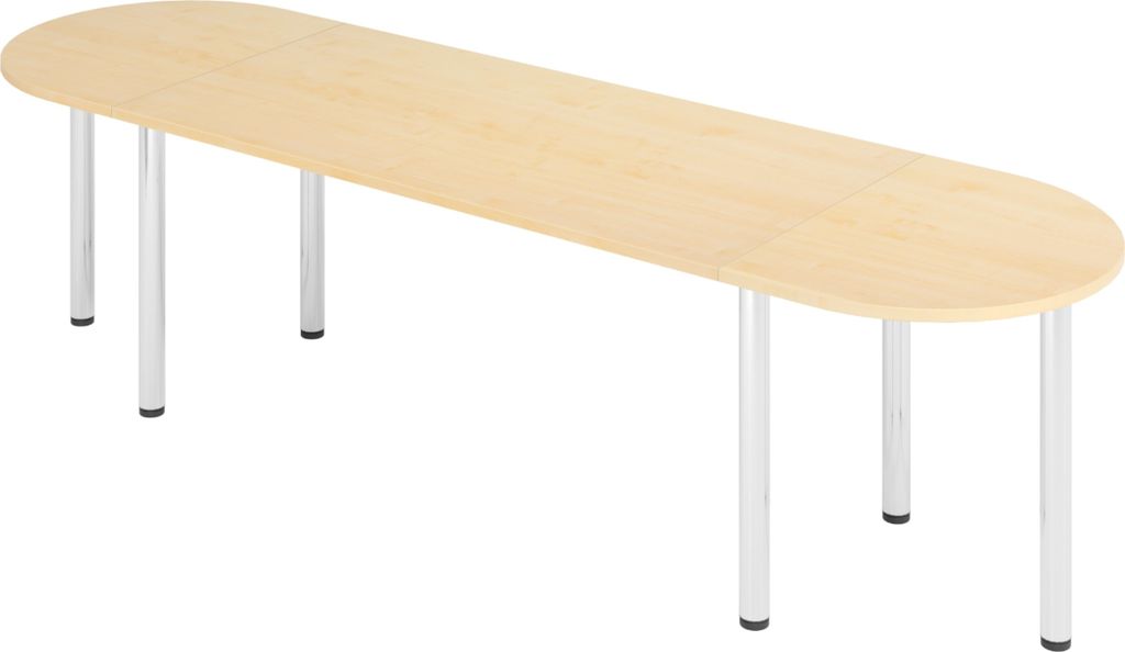bümö Konferenztisch-Sets Serie-K - Nachbildung Ahorn, Größe: Set K2 | 280x80 cm