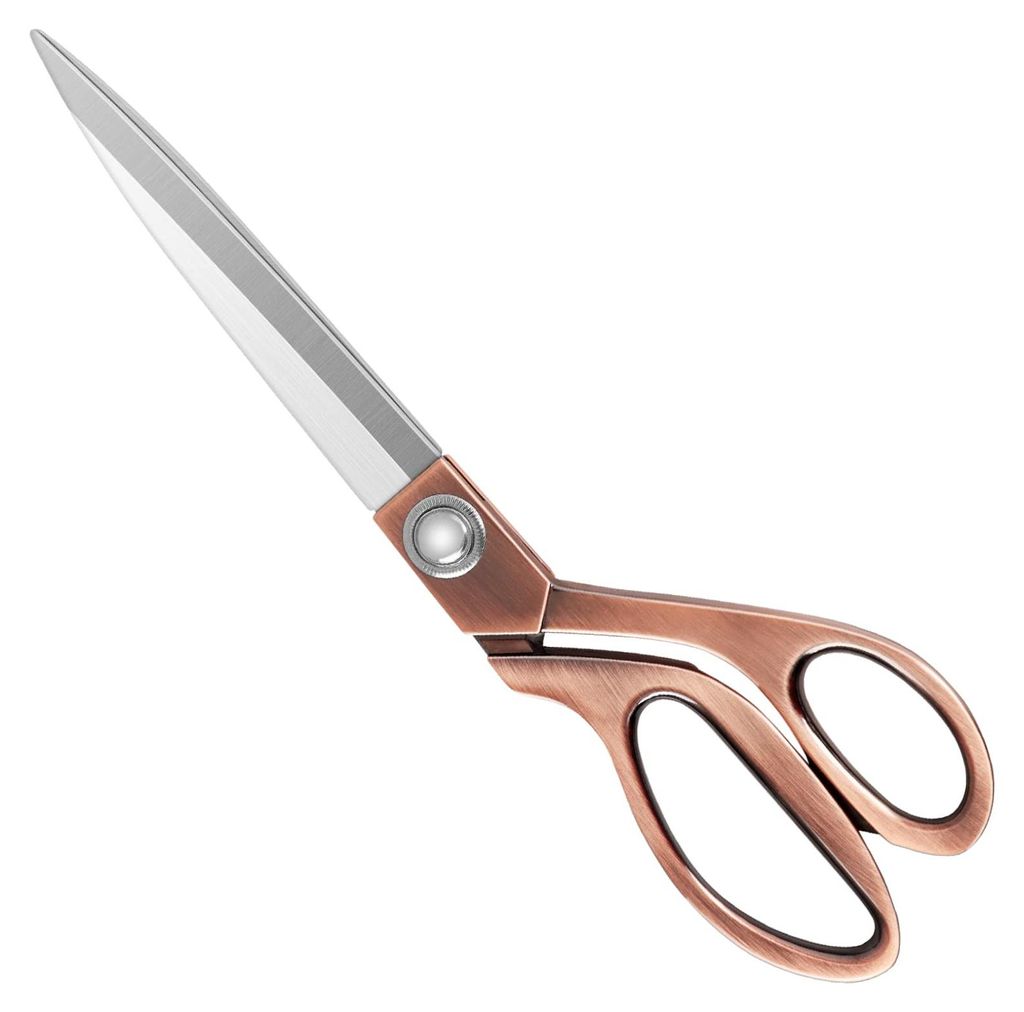 Hochwertige Nähschere 26 cm - Professionelle Schneiderschere aus Edelstahl und Kupfer für Stoff, Leder, Bekleidungsherstellung, Künstler, Studen...