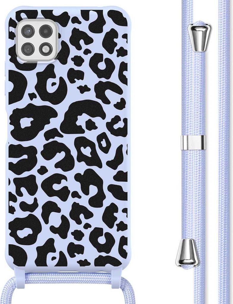 imoshion SilikonHülle design mit Band Samsung Galaxy A22 (5G) - Animal Lila