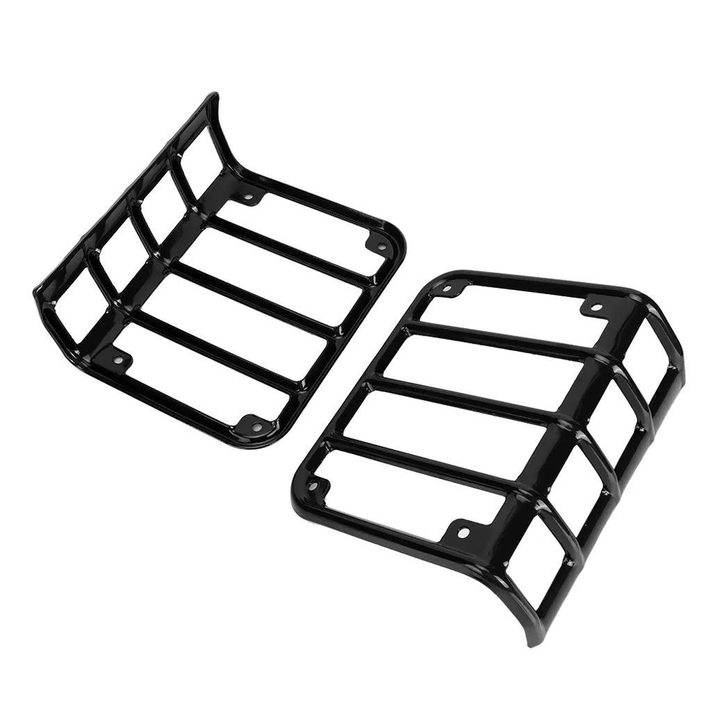 Kit Protezione Fanali Posteriori Jeep Wrangler - Design Acciaio Nero