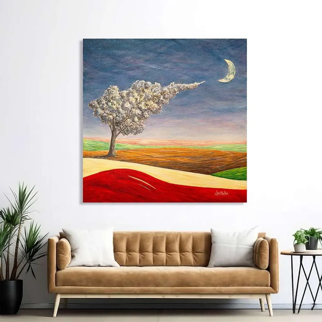 Donato Larotonda Inno alla Vita: Quadro Moderno su Tela 40x40 Fine Art - 2