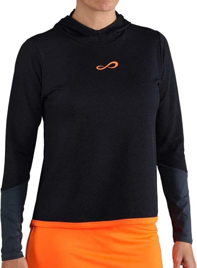 Endless Breath Line Kapuzenpullover Schwarz M Damen Schwarz M