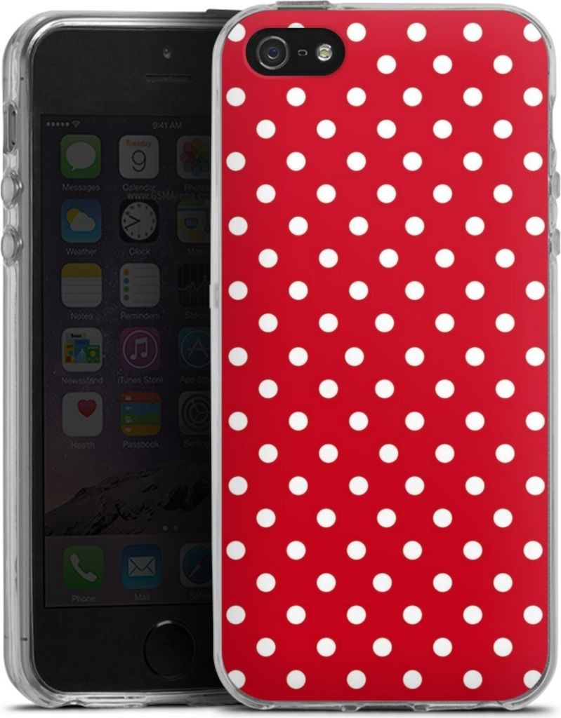 DeinDesign Handyhülle für Apple iPhone 5s Silikon Hülle Case Smartphone Schutzhülle Polka Dots Punkte Retro