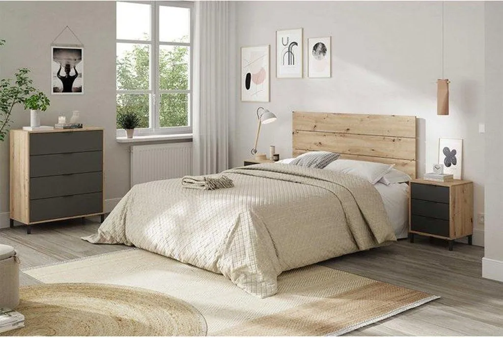 Commode 4 Tiroirs Pratique pour Petits Espaces Chêne Gris L77,5 cm
