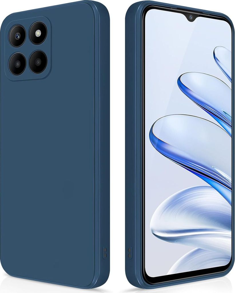 Silikon Hülle für Honor 70 Lite Flüssigsilikon Dünn Gel Gummi Matt Kratzfeste Schutzhülle Blau